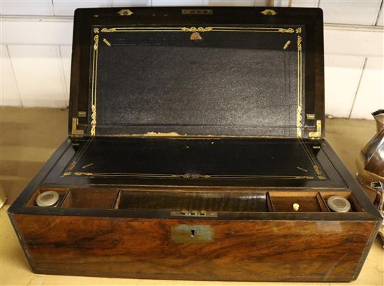 Walnut writing box